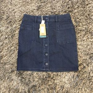 NWT Prana Kara Denim Indigo Skirt 6 M